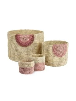 Top 10 👍 Dekoration Butlers 4-tlg. Korbset Handgefertigt Aus Raffia ISALO In Natur-Rosa Günstig Kaufen ⭐