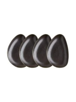 Rabatt 🎉 Küche Butlers 4x Frühstücksteller Organisch L 25 X B 17cm JAPANDI In Schwarz Günstig Kaufen 😉