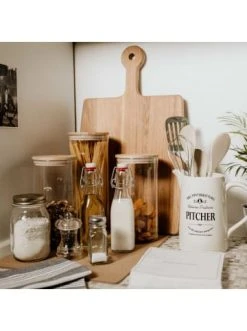 Billig 😉 Küche Butlers 4x Vorratsgläser 1750ml WOODLOCK In Transparent Günstig Kaufen 🎉 -BUTLERS Verkäufe butlers 4x vorratsglaser 1750ml woodlock in transparent 5