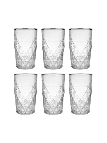 Schlussverkauf 😀 Küche Butlers 6x Longdrinkgläser Mit Silberrand 460ml UPSCALE In Transparent-Silber Günstig Kaufen ⌛ 3 Schlussverkauf 😀 Küche Butlers 6x Longdrinkgläser Mit Silberrand 460ml UPSCALE In Transparent-Silber Günstig Kaufen ⌛