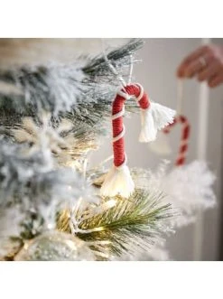 Auslauf 👍 Weihnachten Butlers Anhänger 🍬 Candy Cane Macramé HANG ON In Rot Günstig Kaufen ❤️ -BUTLERS Verkäufe butlers anhanger candy cane macrame hang on in rot 1