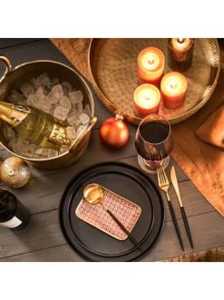 Besorgen 👏 Küche Butlers Besteck-Set 16-tlg. Matt STILETTO In Gold-Schwarz Günstig Kaufen ✨ -BUTLERS Verkäufe butlers besteck set 16 tlg matt stiletto in gold schwarz 1