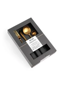 Besorgen ⭐ Küche Butlers Besteck-Set 4-tlg. Matt STILETTO In Gold-Schwarz Günstig Kaufen 👍 -BUTLERS Verkäufe butlers besteck set 4 tlg matt stiletto in gold schwarz 2