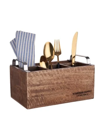 Schlussverkauf ⌛ Küche Butlers Besteckträger L 24 X B 14cm STANDARD SUPPLY In Braun Günstig Kaufen 🛒 3 Schlussverkauf ⌛ Küche Butlers Besteckträger L 24 X B 14cm STANDARD SUPPLY In Braun Günstig Kaufen 🛒