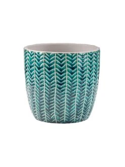 Budget 👏 Dekoration Butlers Blumentopf Ø 13,5 Cm GREENDAY In Petrol Günstig Kaufen 🎁