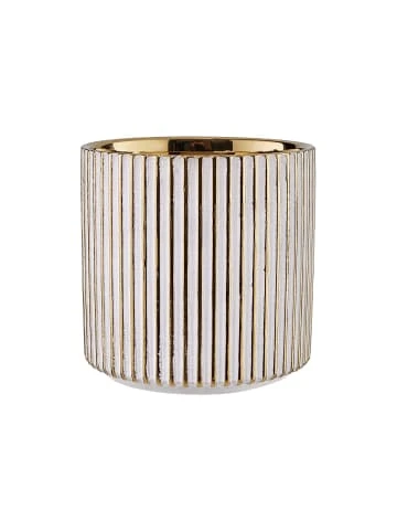 Blitzangebot ✔️ Dekoration Butlers Blumentopf Streifen Ø12cm GOLDIE In Weiß-Gold Günstig Kaufen 🎉 3 Blitzangebot ✔️ Dekoration Butlers Blumentopf Streifen Ø12cm GOLDIE In Weiß-Gold Günstig Kaufen 🎉