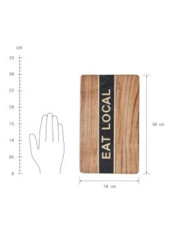 Bestes Angebot 👏 Dekoration Butlers Deko Holzbrett L 30 X B 18cm EAT LOCAL In Braun Günstig Kaufen 😀 -BUTLERS Verkäufe butlers deko holzbrett l 30 x b 18cm eat local in braun 2