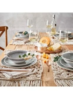 Bestpreis 🛒 Küche Butlers Geschirr-Set 12-tlg. ATLANTIS In Grau Günstig Kaufen ✨ -BUTLERS Verkäufe butlers geschirr set 12 tlg atlantis in grau 1