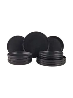 Angebote 🤩 Küche Butlers Geschirr-Set 12-tlg. CASA NOVA In Schwarz Günstig Kaufen 😉