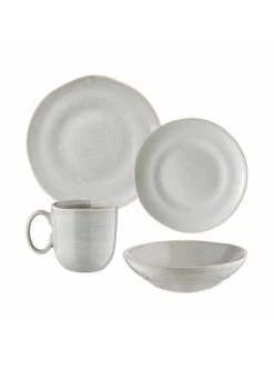 Angebote 😉 Küche Butlers Geschirr-Set 16-tlg. MANOR In Hellgrau Günstig Kaufen 🤩 -BUTLERS Verkäufe butlers geschirr set 16 tlg manor in hellgrau 3