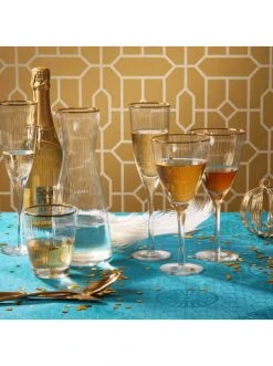 Blitzangebot 🥰 Küche Butlers Glas Mit Goldrand Und Rillen 300ml GOLDEN TWENTIES In Transparent Günstig Kaufen 💯 -BUTLERS Verkäufe butlers glas mit goldrand und rillen 300ml golden twenties in transparent 2