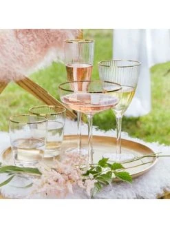 Blitzangebot 🥰 Küche Butlers Glas Mit Goldrand Und Rillen 300ml GOLDEN TWENTIES In Transparent Günstig Kaufen 💯 -BUTLERS Verkäufe butlers glas mit goldrand und rillen 300ml golden twenties in transparent 4