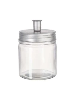 Großhandel 😀 Dekoration Butlers Glas Mit Kerzenhalter Höhe 15cm CANDLE JAR In Silber Günstig Kaufen 🌟