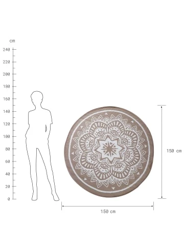 Bestes Angebot ✔️ Heimtextilien Butlers In- & Outdoor-Teppich Flora Ø150cm COLOUR CLASH In Natur-Weiß Günstig Kaufen 🥰 6 Bestes Angebot ✔️ Heimtextilien Butlers In- & Outdoor-Teppich Flora Ø150cm COLOUR CLASH In Natur-Weiß Günstig Kaufen 🥰 – Bild 4