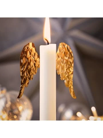 Brandneu 🥰 Weihnachten Butlers Kerzen Dekoration Engelsflügel JEWELRY In Gold Günstig Kaufen 😍 4 Brandneu 🥰 Weihnachten Butlers Kerzen Dekoration Engelsflügel JEWELRY In Gold Günstig Kaufen 😍 – Bild 2