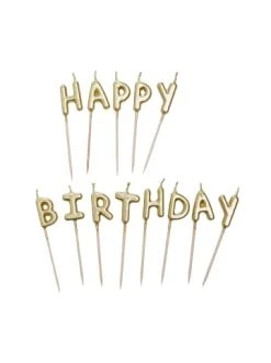 Aktion 🎉 Dekoration Butlers Kerzen Set HAPPY 🥳 BIRTHDAY In Gold Günstig Kaufen 🌟