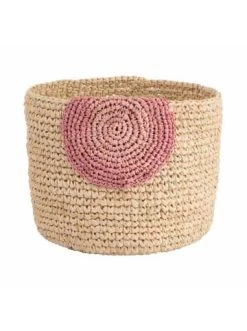 Budget 🤩 Dekoration Butlers Korb Handgefertigt Aus Raffia Ø13cm ISALO In Natur-Rosa Günstig Kaufen 😀 -BUTLERS Verkäufe butlers korb handgefertigt aus raffia o13cm isalo in natur rosa 2