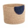 Aktion 👍 Dekoration Butlers Korb Handgefertigt Aus Raffia Ø20cm ISALO In Natur-Blau Günstig Kaufen 👏