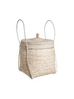 Budget 👏 Dekoration Butlers Korb Mit Deckel Bambus/Rattan Ø45cm MAWI In Natur Günstig Kaufen ⭐