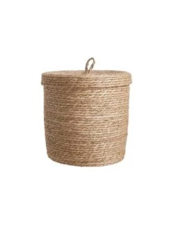 Schlussverkauf 🧨 Dekoration Butlers Korb Mit Deckel Ø35cm RUSH ROPE In Natur Günstig Kaufen 👏