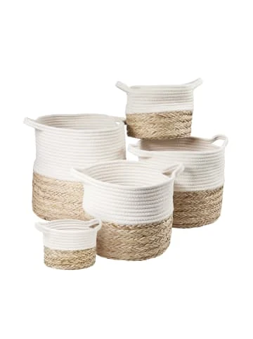 Schlussverkauf ⭐ Dekoration Butlers Korb Rund Ø35cm COTTON BRAID In Natur-Weiß Günstig Kaufen ✨ 6 Schlussverkauf ⭐ Dekoration Butlers Korb Rund Ø35cm COTTON BRAID In Natur-Weiß Günstig Kaufen ✨ – Bild 4