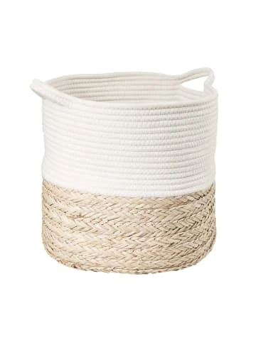 Schlussverkauf ⭐ Dekoration Butlers Korb Rund Ø35cm COTTON BRAID In Natur-Weiß Günstig Kaufen ✨ 3 Schlussverkauf ⭐ Dekoration Butlers Korb Rund Ø35cm COTTON BRAID In Natur-Weiß Günstig Kaufen ✨