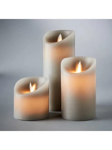 Bestpreis ⌛ Dekoration Butlers LED Kerzen 3er-Set GLOWING FLAME In Grau Günstig Kaufen 🔥 4 Bestpreis ⌛ Dekoration Butlers LED Kerzen 3er-Set GLOWING FLAME In Grau Günstig Kaufen 🔥 – Bild 2