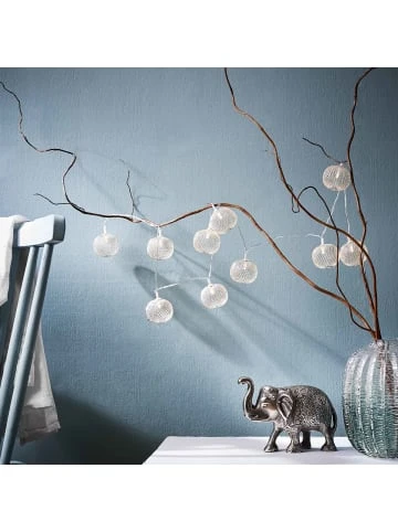 Brandneu 😍 Weihnachten Butlers LED-Lichterkette Laternen 10 Lichter Mit USB-Batteriefach OSAKA In Silber Günstig Kaufen 🥰 6 Brandneu 😍 Weihnachten Butlers LED-Lichterkette Laternen 10 Lichter Mit USB-Batteriefach OSAKA In Silber Günstig Kaufen 🥰 – Bild 4