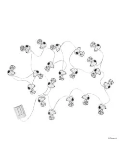 Auslauf 🤩 Weihnachten Butlers LED-Lichterkette Snoopy 20 Lichter Mit USB-Batteriefach PEANUTS In Weiß Günstig Kaufen 😉