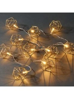 Neu 🧨 Weihnachten Butlers LED-Lichterkette Würfel 10 Lichter Mit USB-Batteriefach GEOMETRICS In Gold Günstig Kaufen 💯