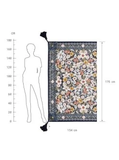 Angebote 🎉 Heimtextilien Butlers Picknickdecke L 175 X B 154cm BETWEEN FLOWERS In Dunkelblau Günstig Kaufen ✔️ -BUTLERS Verkäufe butlers picknickdecke l 175 x b 154cm between flowers in dunkelblau 3