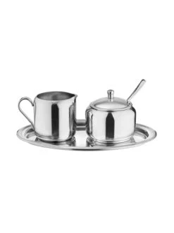 Blitzangebot 🥰 Küche Butlers Sahnekännchen Und Zuckerdose Auf Tablett RITZ In Silber Günstig Kaufen ⭐