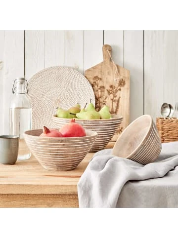 Auslauf ✔️ Küche Butlers Schale Gestreift Ø25cm MANGO DAYS In Braun-Weiß Günstig Kaufen 🔥 4 Auslauf ✔️ Küche Butlers Schale Gestreift Ø25cm MANGO DAYS In Braun-Weiß Günstig Kaufen 🔥 – Bild 2