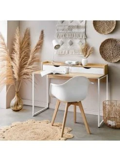 Bestes Angebot ❤️ Möbel Butlers Schreibtisch MODERNIST In Weiß-Natur Günstig Kaufen 🥰 -BUTLERS Verkäufe butlers schreibtisch modernist in weiss natur 1