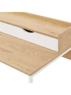 Bestes Angebot ❤️ Möbel Butlers Schreibtisch MODERNIST In Weiß-Natur Günstig Kaufen 🥰 -BUTLERS Verkäufe butlers schreibtisch modernist in weiss natur 6