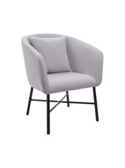 Schlussverkauf 😍 Garten & Balkon Butlers Sessel Inkl. Kissen DOWNTOWN In Hellgrau-Schwarz Günstig Kaufen ⭐