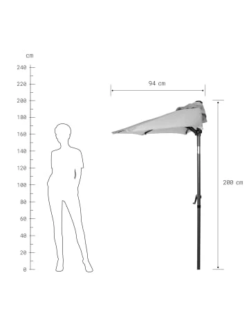 Top 10 🎁 Garten & Balkon Butlers Sonnenschirm Halbrund Mit Knickgelenk Und Kurbel SIESTA In Hellgrau Günstig Kaufen 🤩 5 Top 10 🎁 Garten & Balkon Butlers Sonnenschirm Halbrund Mit Knickgelenk Und Kurbel SIESTA In Hellgrau Günstig Kaufen 🤩 – Bild 3