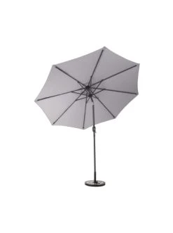 Budget 💯 Garten & Balkon Butlers Sonnenschirm Mit LED-Solar-Lichter Ø270cm SUN & STARS In Hellgrau Günstig Kaufen 🎁 -BUTLERS Verkäufe butlers sonnenschirm mit led solar lichter o270cm sun and stars in hellgrau 2