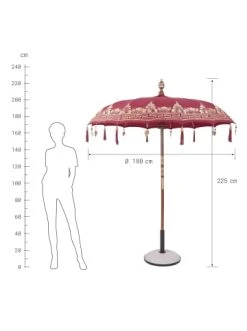 Blitzangebot 👍 Garten & Balkon Butlers Sonnenschirm Ø180cm ORIENTAL LOUNGE In Dunkelrot Günstig Kaufen 🛒 -BUTLERS Verkäufe butlers sonnenschirm o180cm oriental lounge in dunkelrot 2