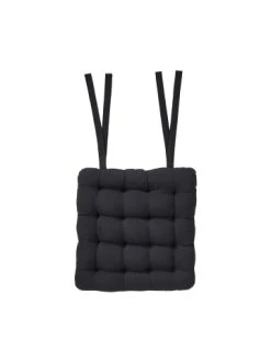 Schlussverkauf 💯 Garten & Balkon Butlers Stuhlkissen Mit Bändchen L 35 X B 37cm SOLID In Schwarz Günstig Kaufen ❤️