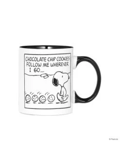 Auslauf ❤️ Küche Butlers Tasse Comic Cookies PEANUTS In Schwarz-Weiß Günstig Kaufen 🌟