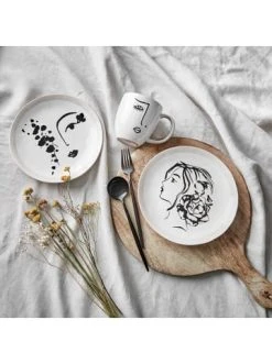 Aktion ✨ Küche Butlers Tasse Mit Gesicht 350ml LINE ART In Weiß Günstig Kaufen 😀 -BUTLERS Verkäufe butlers tasse mit gesicht 350ml line art in weiss 4