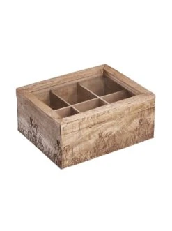 Neu 🤩 Küche Butlers Teebox Mit Blumen-Lasergravur L 23 X B 18cm TEA TIME In Braun Günstig Kaufen 💯