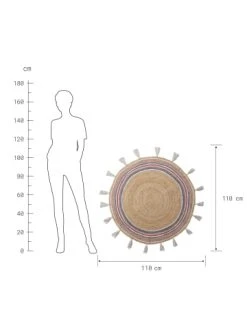 Angebote 💯 Heimtextilien Butlers Teppich Rainbow Mit Quasten Ø110cm ALL NATURE In Natur-Bunt Günstig Kaufen 🤩 -BUTLERS Verkäufe butlers teppich rainbow mit quasten o110cm all nature in natur bunt 2