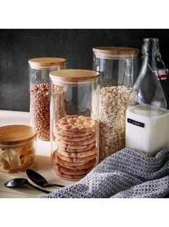 Budget ✨ Küche Butlers Vorratsglas 960ml WOODLOCK In Transparent Günstig Kaufen ⌛ -BUTLERS Verkäufe butlers vorratsglas 960ml woodlock in transparent 1